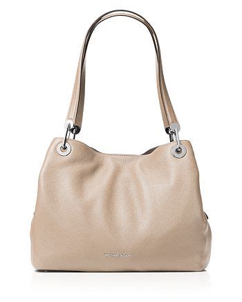 michael kors raven pebble leather tote acorn|Raven Large Pebbled Leather Shoulder Bag .